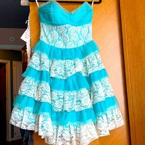 Strapless mini special occasion dress